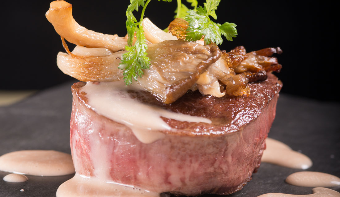 Kinloch Lodge’s beef fillet with brandy sauce and wild mushrooms